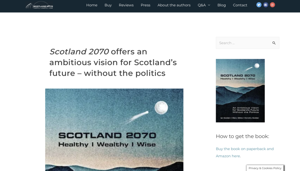 portfolio Scotland 2070 screenshot